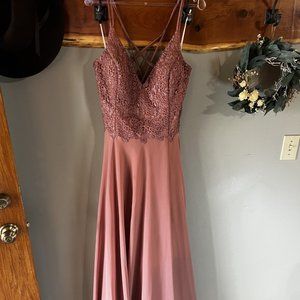 Dusty Pink Prom Dress